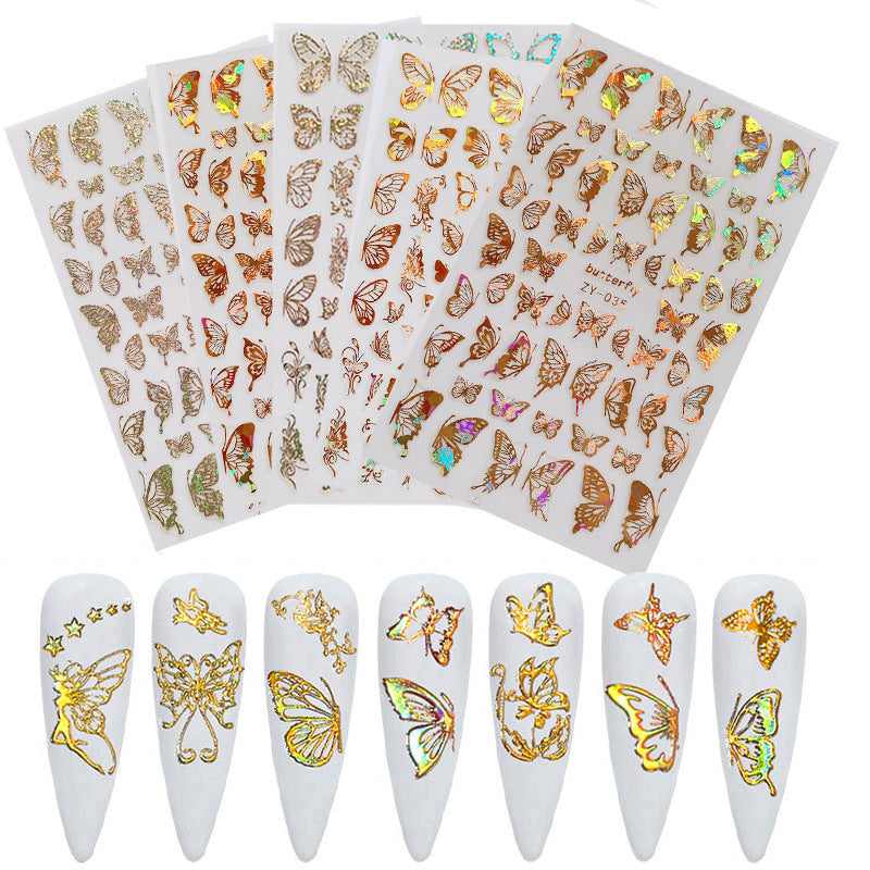 Butterfly Nail Sticker – Simulation Bronzing Laser Nail Art